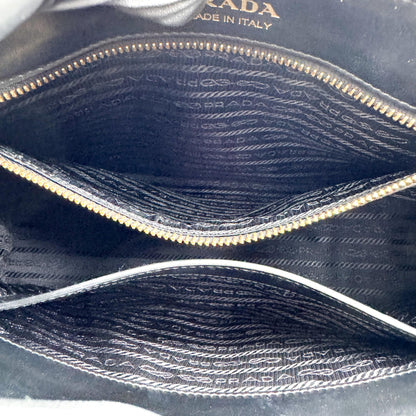 Prada Double Zip Diagramme Quilted Leather, Black, Leather, Tote Bag