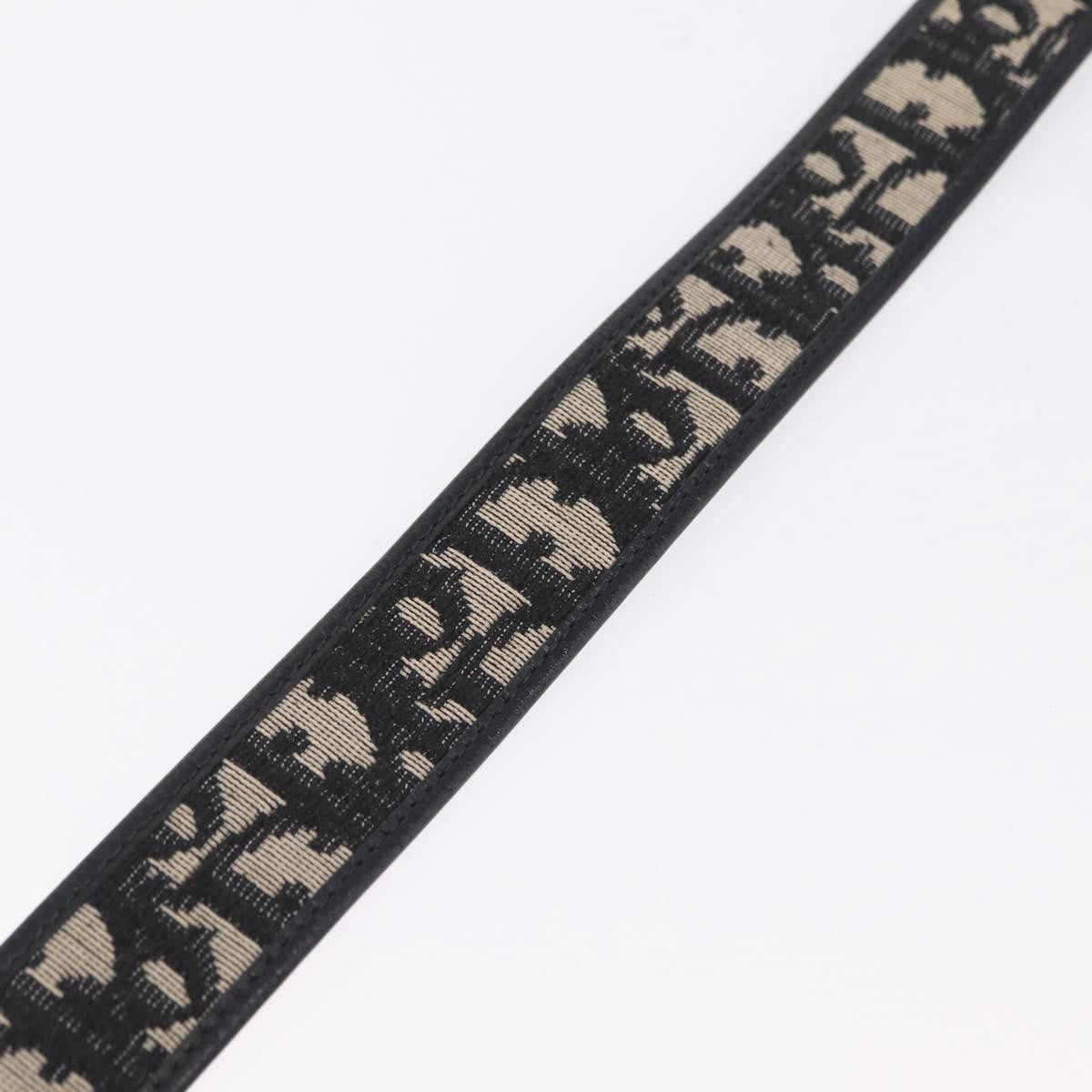 Christian Dior D Buckle Belt Canvas and Leather, Navy, Canvas, Belt
