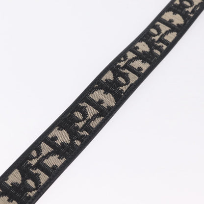 Christian Dior D Buckle Belt Canvas and Leather, Navy, Canvas, Belt