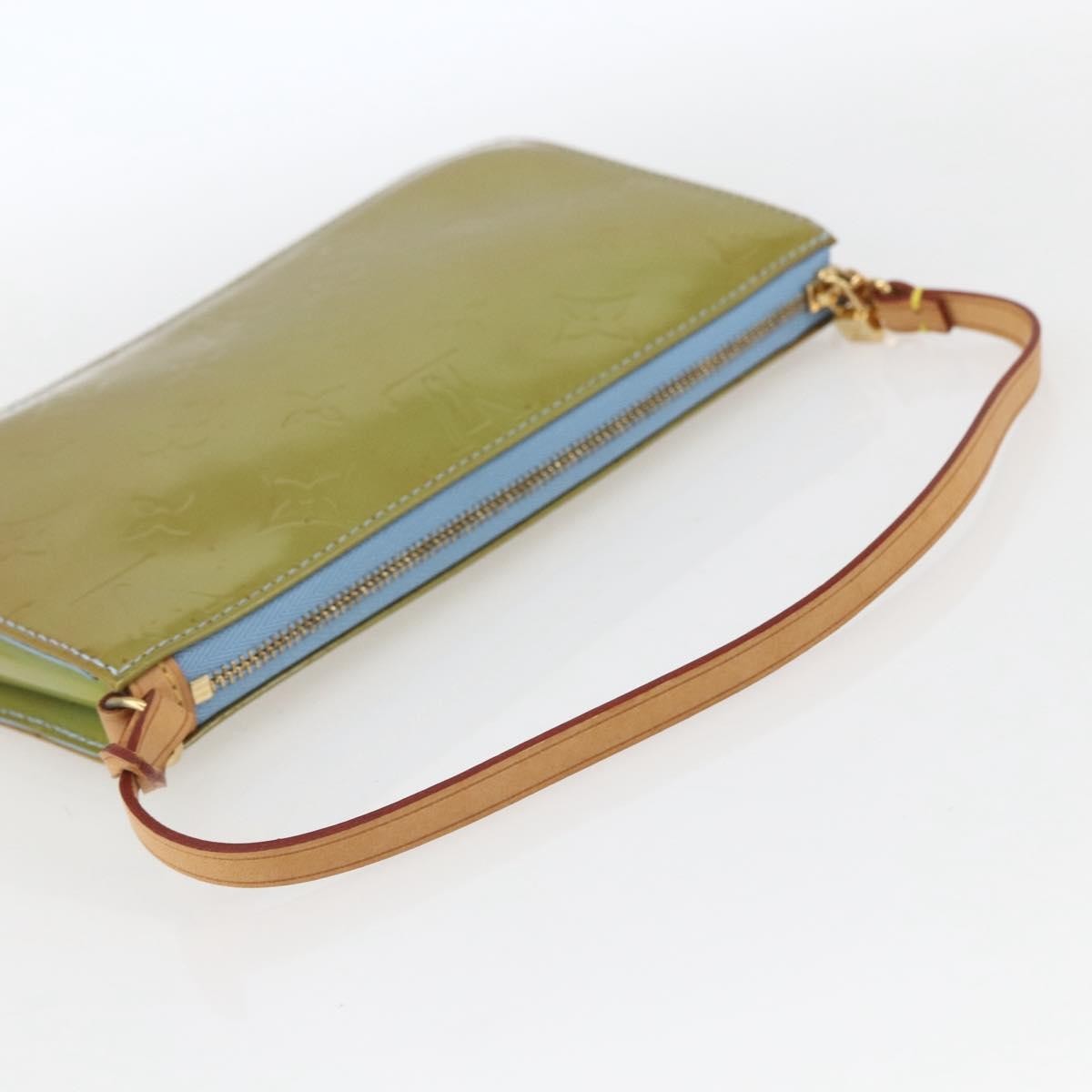 Louis Vuitton Lexington Pochette Monogram Vernis, Green, Patent Leather, Clutch