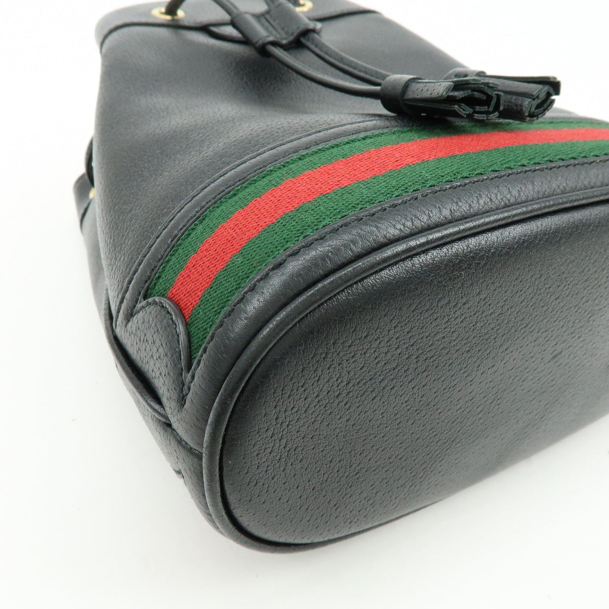 Gucci Ophidia Bucket Leather, Black, Leather, Handbag
