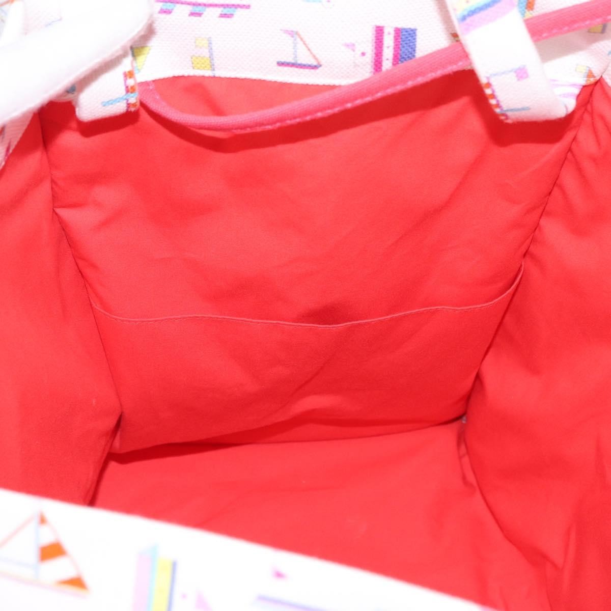 Hermes Beach Printed Toile, White, Canvas, Tote Bag