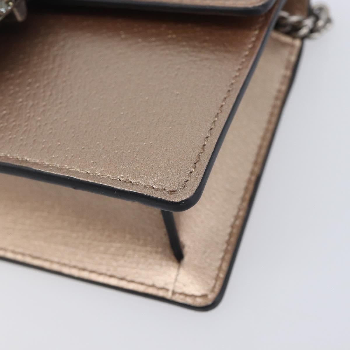Gucci Dionysus Leather, Gold, Leather, Handbag