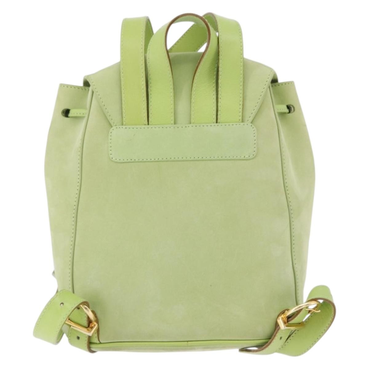 Salvatore Ferragamo Gancini Suede, Green, Suede, Backpack