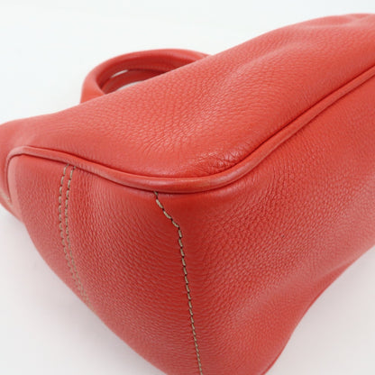 Celine Boogie Calfskin, Red, Leather, Handbag