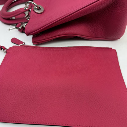 Christian Dior Diorissimo Leather with Sequins, Pink, Leather, Tote Bag