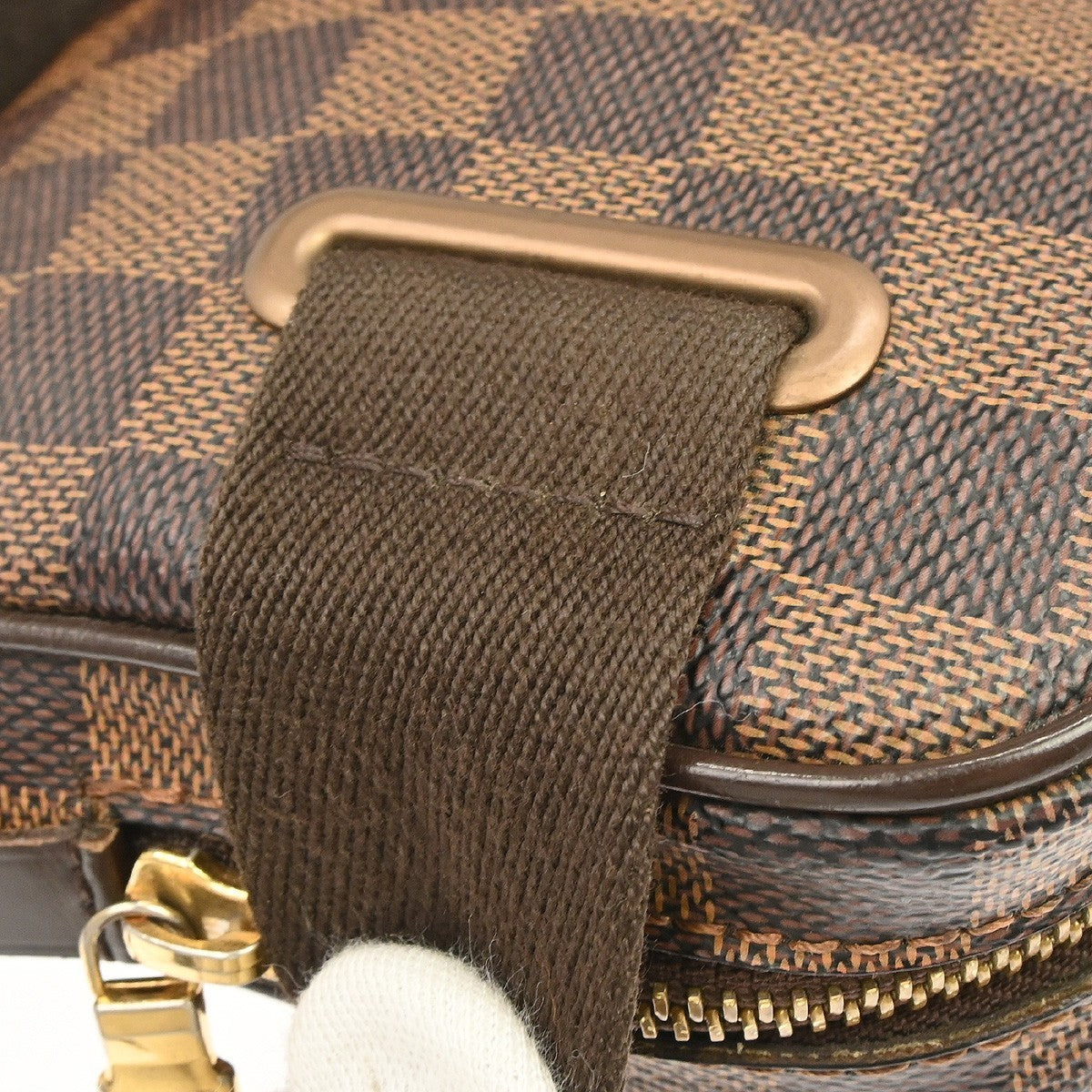 Louis Vuitton Brooklyn Bum Damier Ebene, Brown, Canvas, Clutch