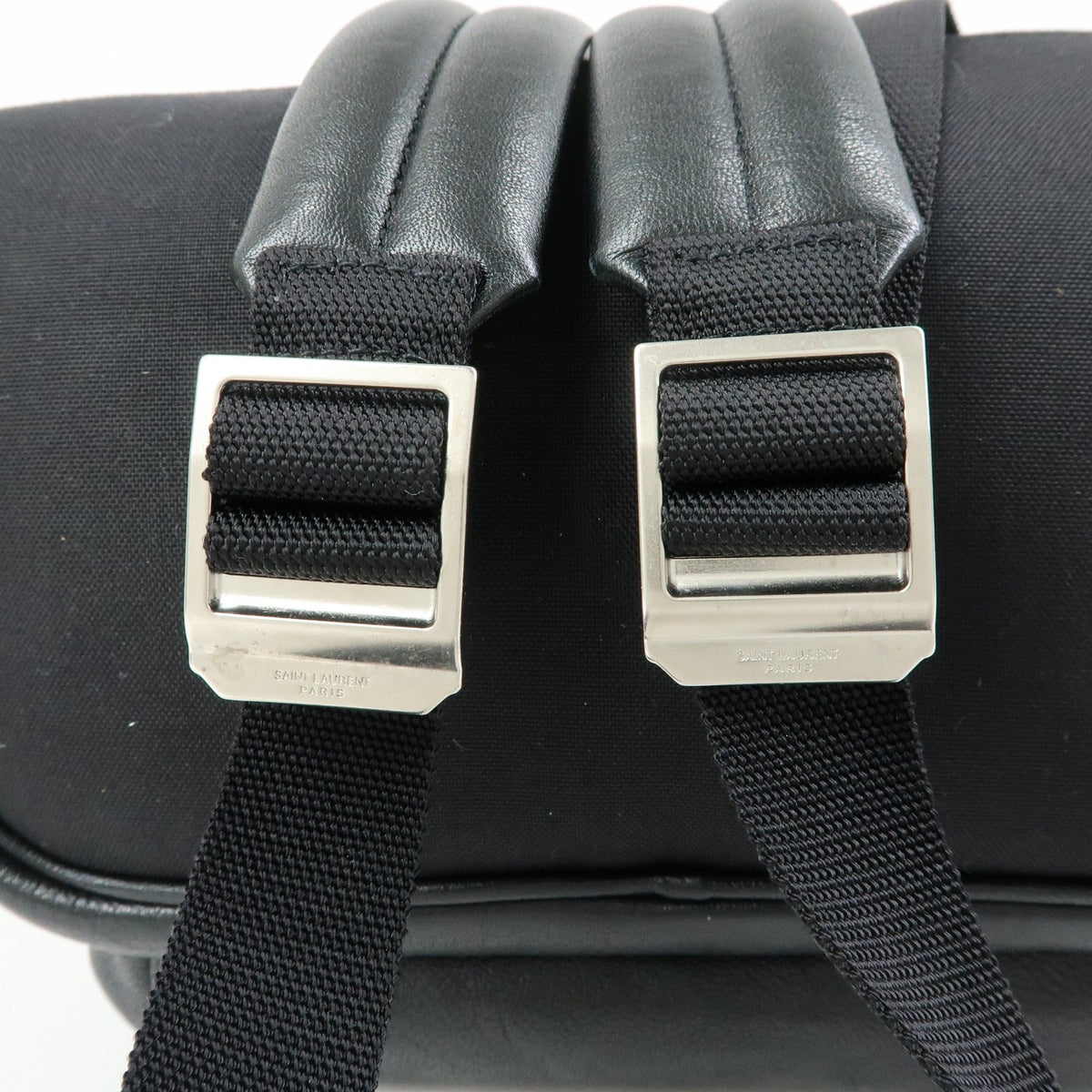 Saint Laurent City Patchwork Leather, Black, Leather, Backpack