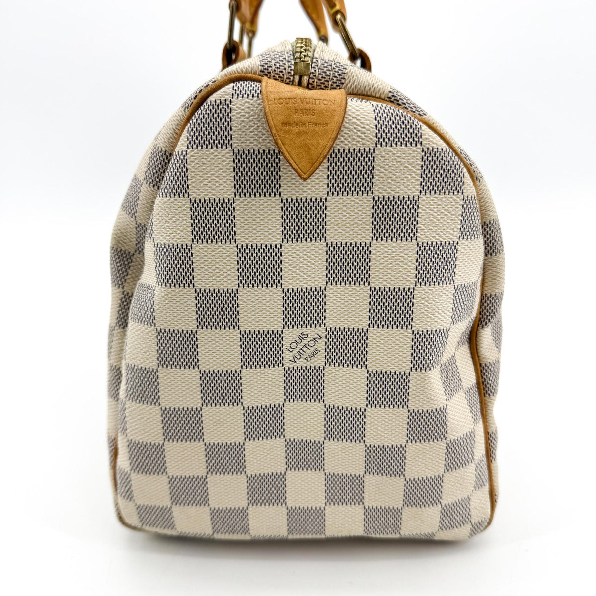 Louis Vuitton Speedy Bandouliere Damier, White, Canvas, Handbag