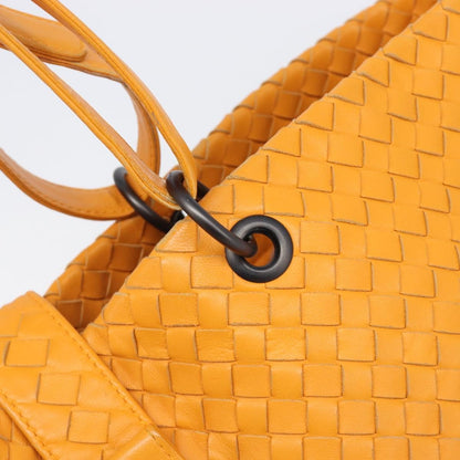 Bottega Veneta Capri Intrecciato Nappa, Orange, Leather, Tote Bag