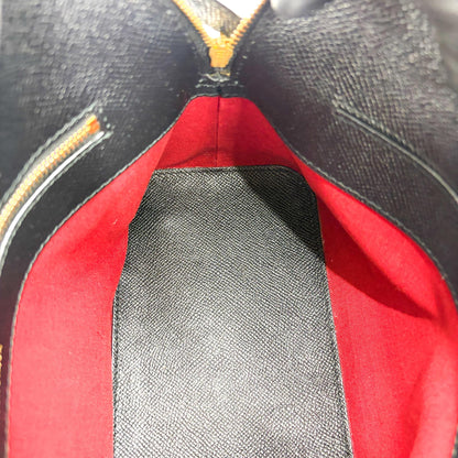 Balenciaga Logo Ville Leather, Black, Leather, Handbag
