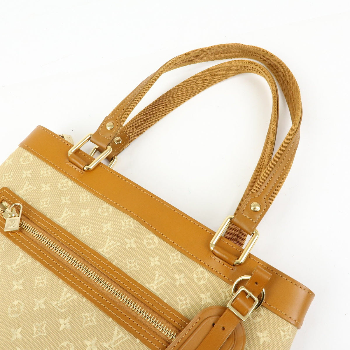 Louis Vuitton Lucille Mini Lin, Beige, Canvas, Handbag
