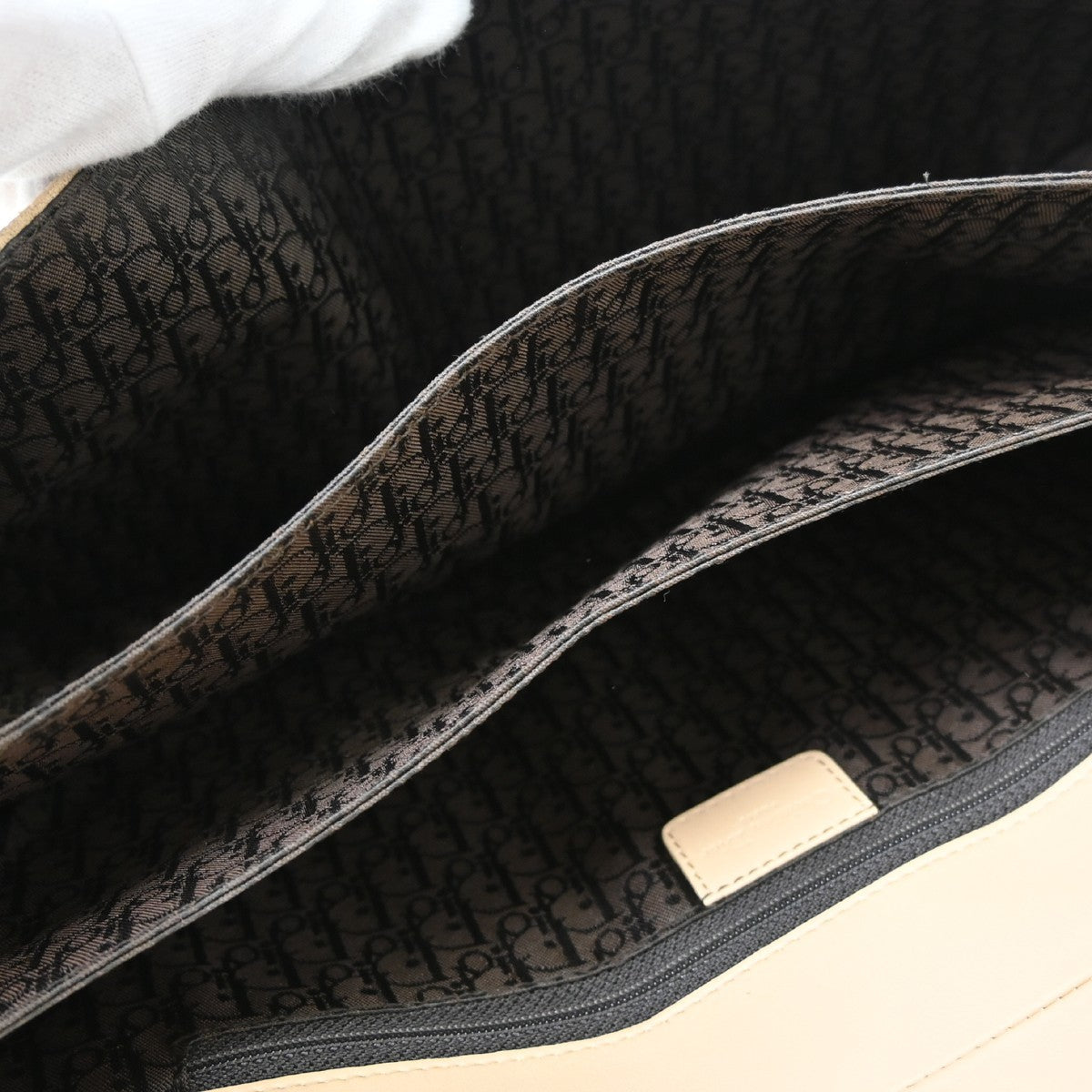 Christian Dior Admit It Suede, Beige, Suede, Shoulder Bag