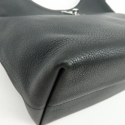 Louis Vuitton Lockme Hobo Leather, Black, Leather, Shoulder Bag
