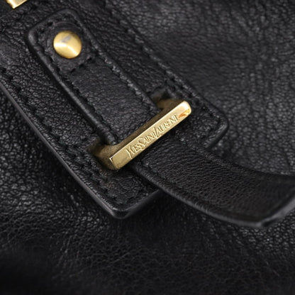 Saint Laurent Classic Y Cabas Leather, Black, Leather, Tote Bag