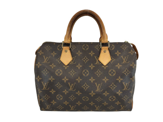 Louis Vuitton Speedy Handbag Monogram Canvas, Brown, Canvas, Handbag