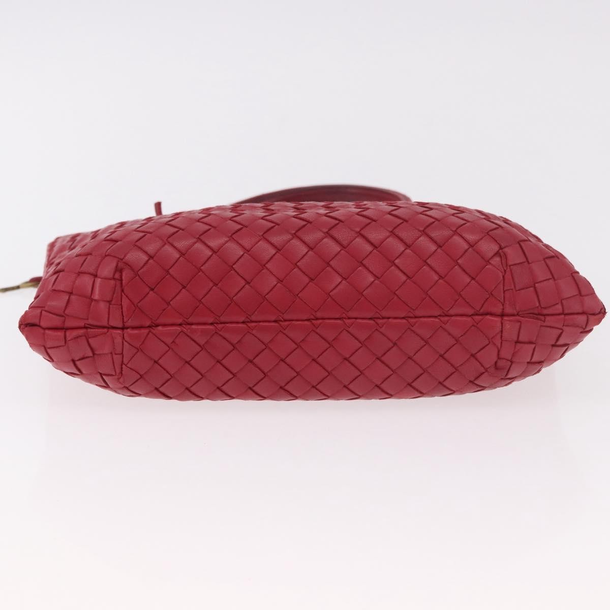 Bottega Veneta Capri Intrecciato Nappa, Red, Leather, Tote Bag