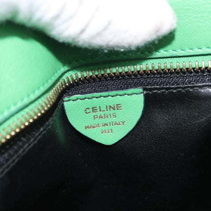 Celine Vintage Leather, Green, Leather, Shoulder Bag