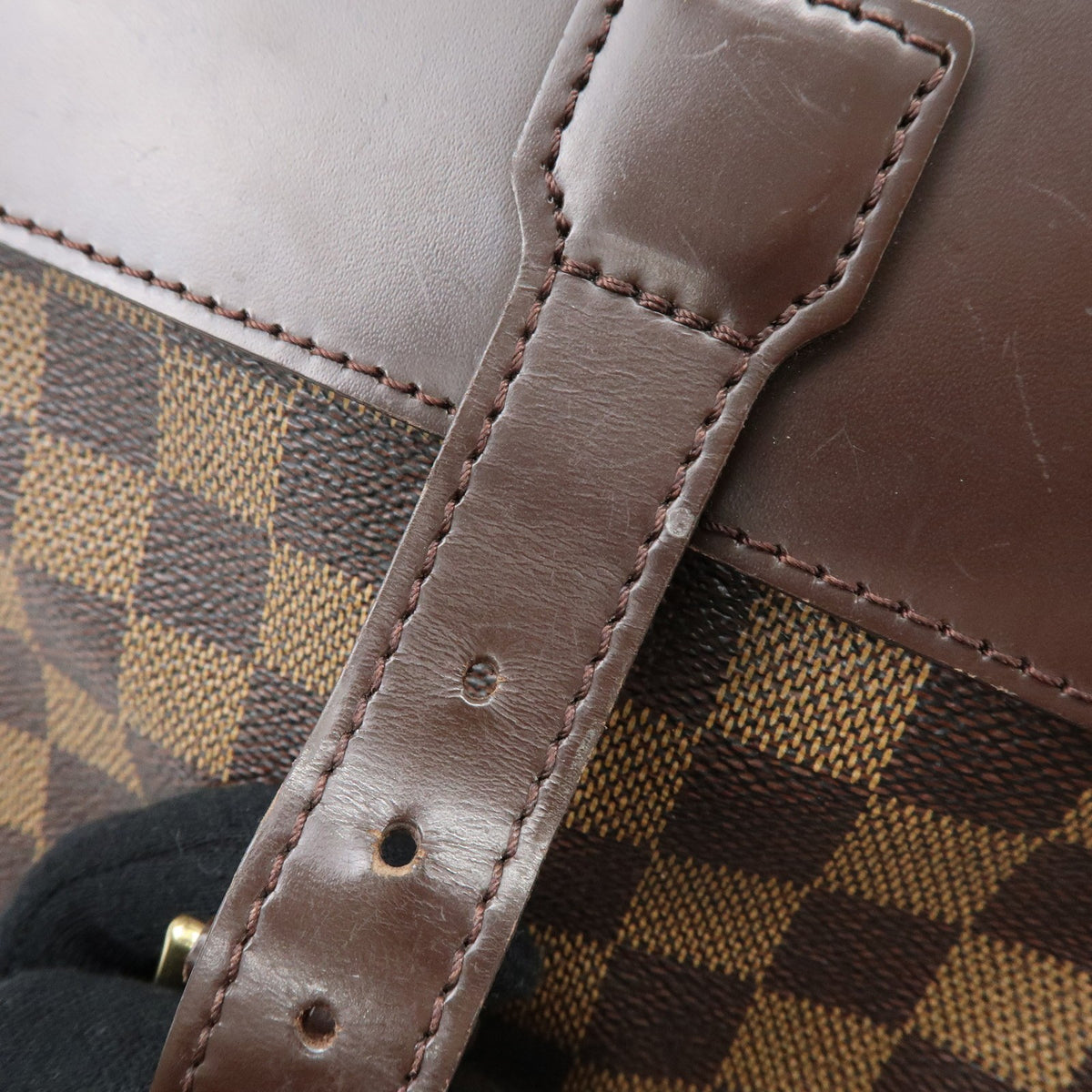 Louis Vuitton Soho Damier, Brown, Canvas, Backpack