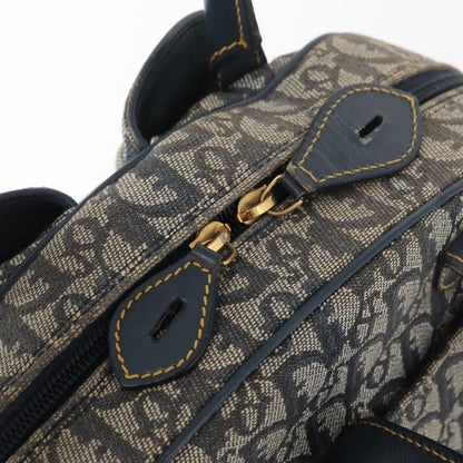Christian Dior Vintage Saddle Bowler Diorissimo Canvas, Navy, Canvas, Handbag