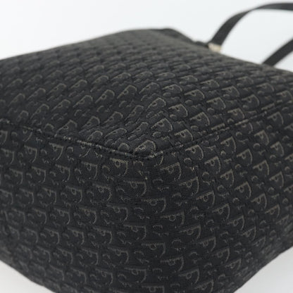 Christian Dior Vintage Open Pocket Diorissimo Canvas, Black, Canvas, Tote Bag