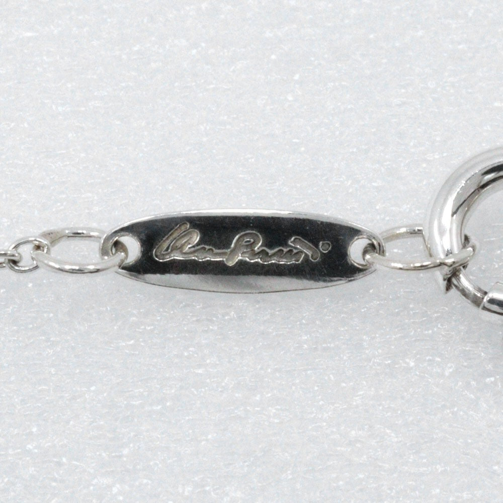 Tiffany & Co. Elsa Peretti Open Heart Pendant Sterling Silver with Diamond, Silver, Silver, Necklace