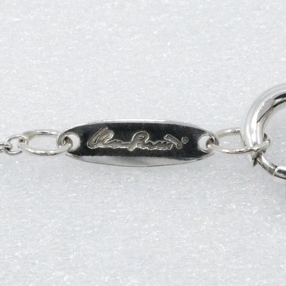 Tiffany & Co. Elsa Peretti Open Heart Pendant Sterling Silver with Diamond, Silver, Silver, Necklace