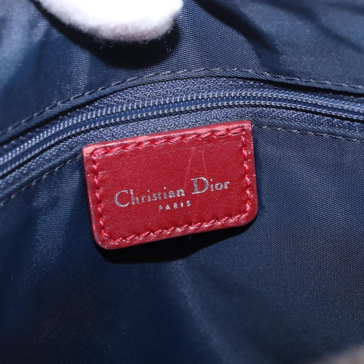 Christian Dior Vintage Trotter Zip Diorissimo Canvas, Navy, Canvas, Tote Bag