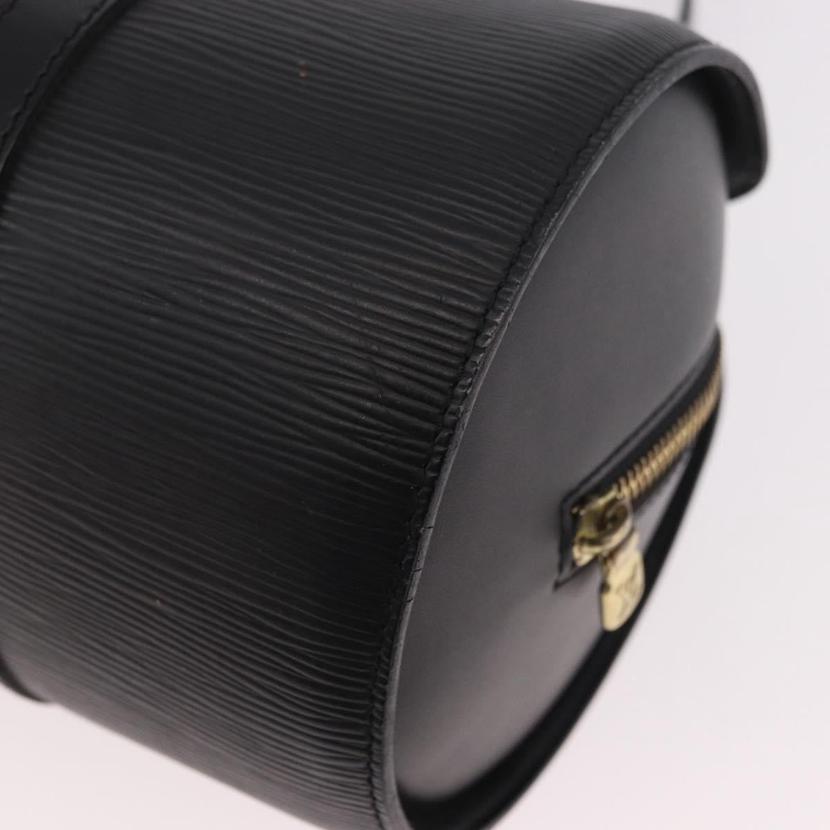 Louis Vuitton Soufflot Epi Leather, Black, Leather, Handbag