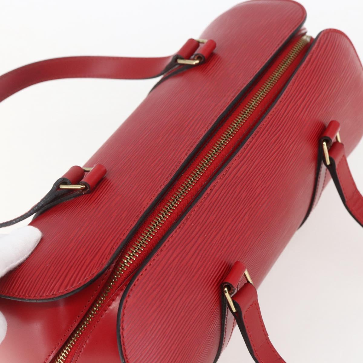 Louis Vuitton Soufflot Handbag Epi Leather, RED, LEATHER, Handbag