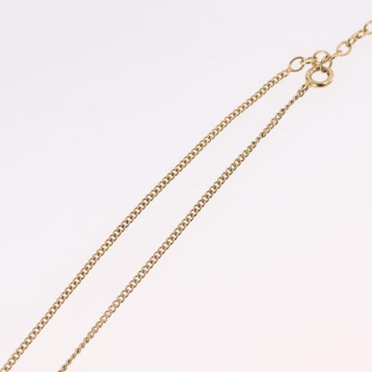 Christian Dior Round Logo Pendant Metal with Crystal, Gold, Metal, Necklace