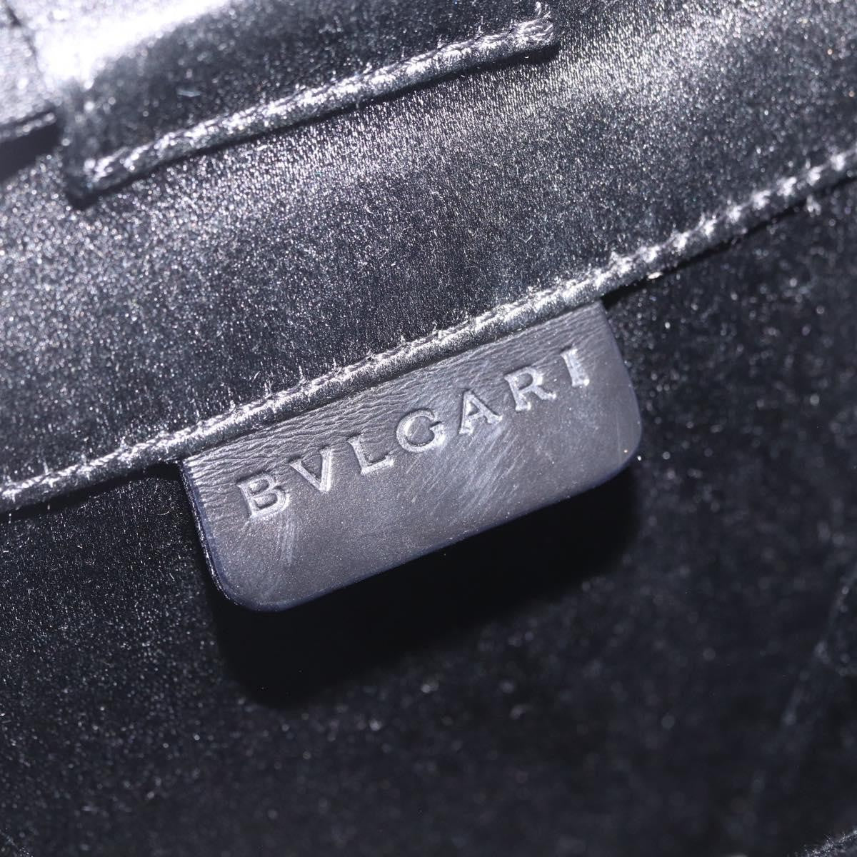 Bvlgari Shoulder Satin, Black, Satin, Shoulder Bag