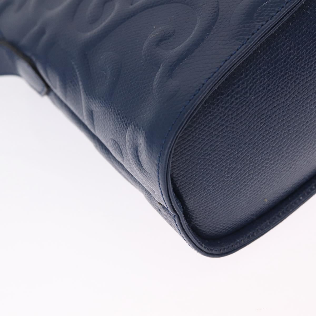 Saint Laurent Overseas Leather, Navy, Leather, Tote Bag