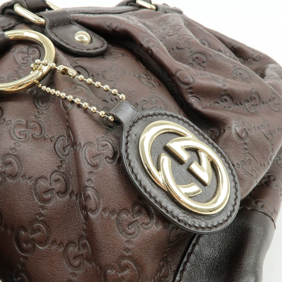 Gucci Sukey Top Handle Satchel Guccissima Leather, Brown, Leather, Handbag
