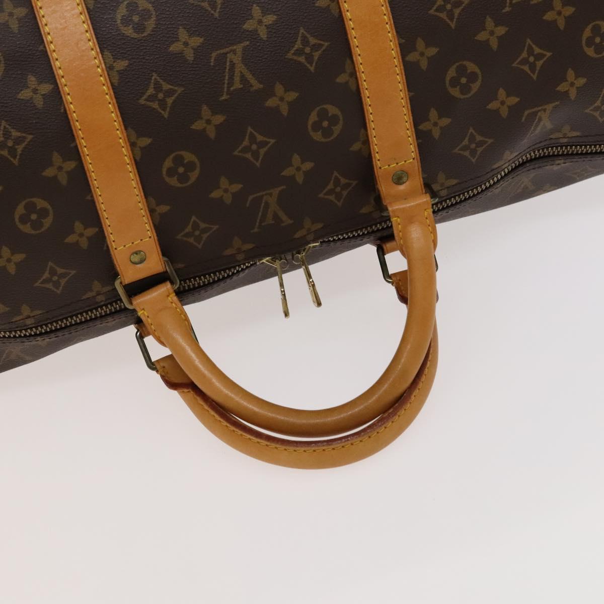 Louis Vuitton Keepall Bag Monogram Canvas, BROWN, CANVAS, Travel bag