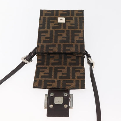 Fendi Baguette Zucca Canvas, Brown, Canvas, Handbag