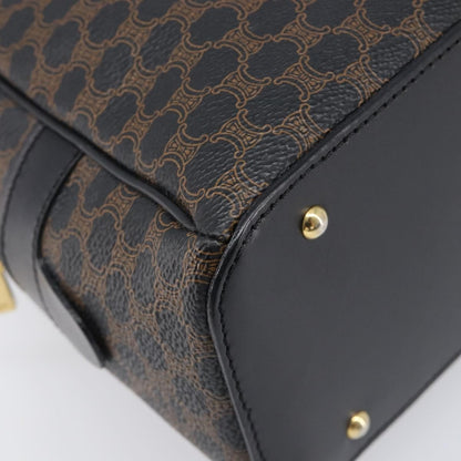 Celine Top Handle Leather, Black, PVC, Handbag