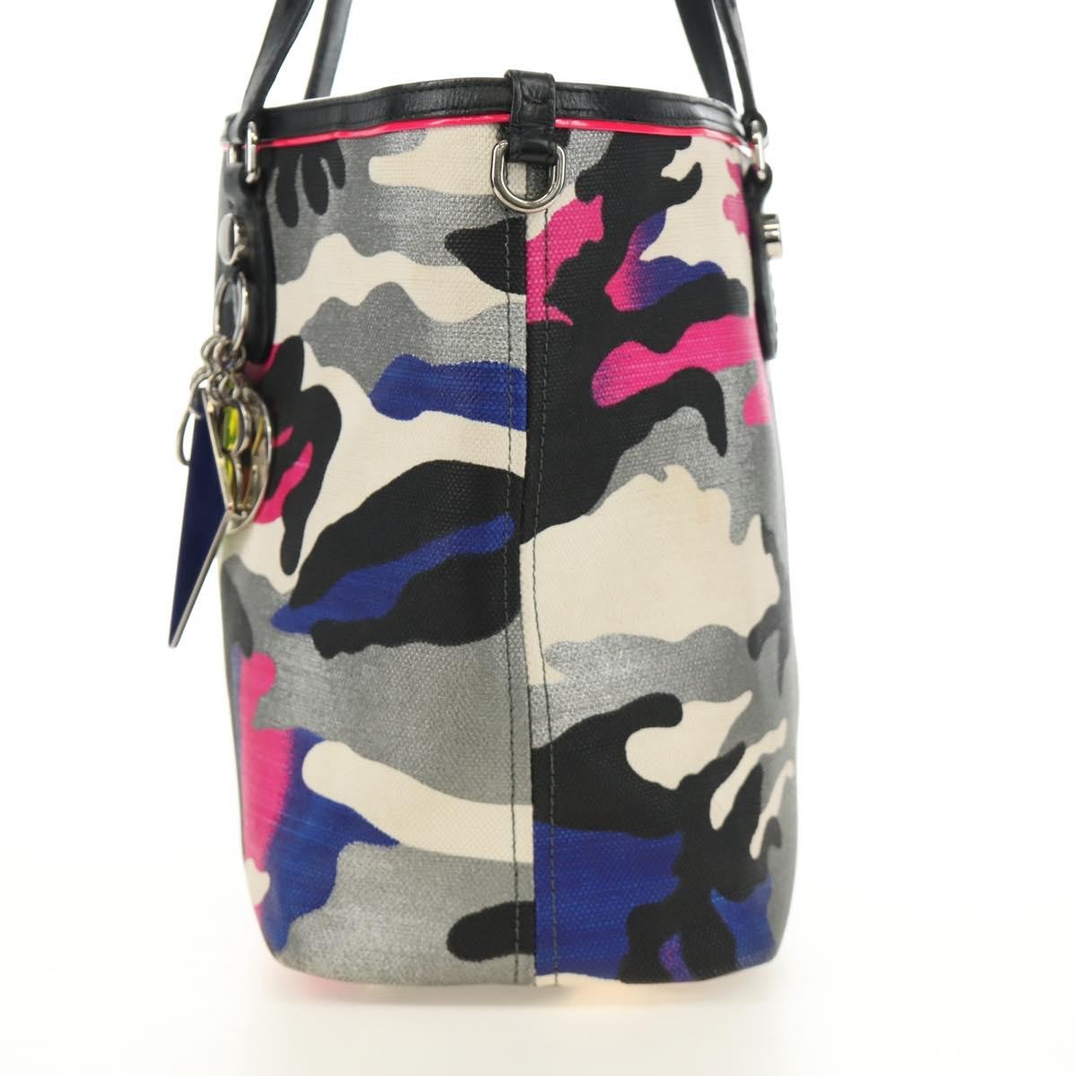 Christian Dior Open Limited Edition Anselm Reyle Camouflage Canvas, Multicolour, Canvas, Tote Bag