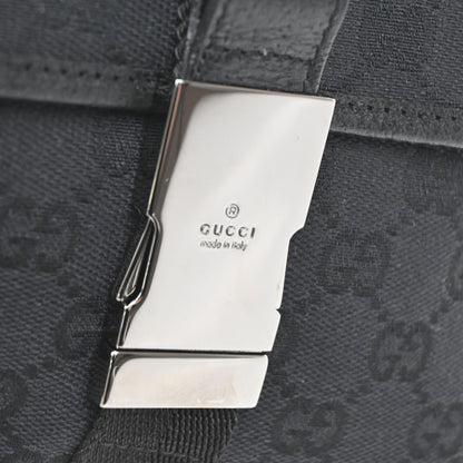 Gucci Buckle Waist GG Canvas and leather, Black, Canvas, Clutch