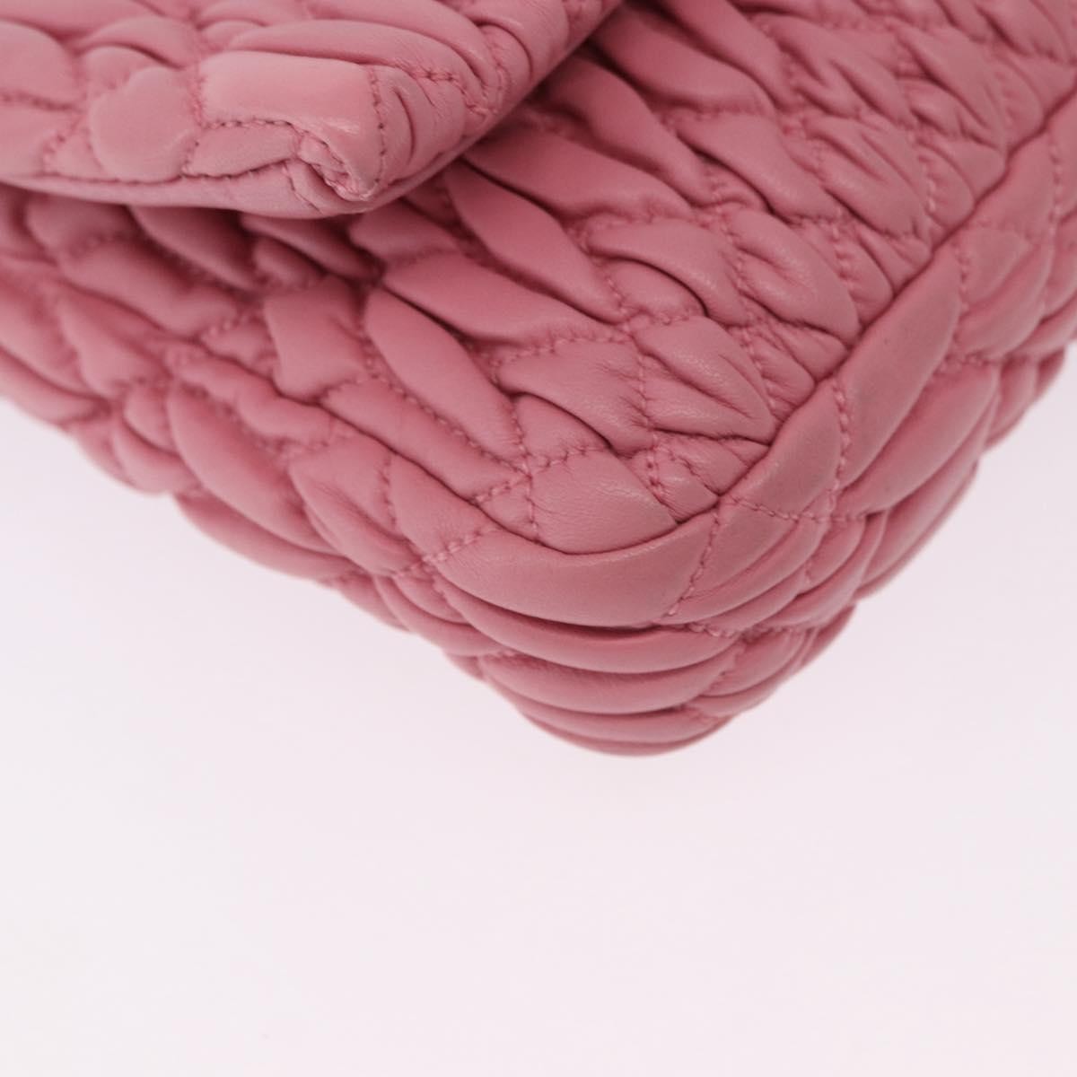 Miu Miu Crystal Clutch Matelasse Leather, Pink, Leather, Handbag