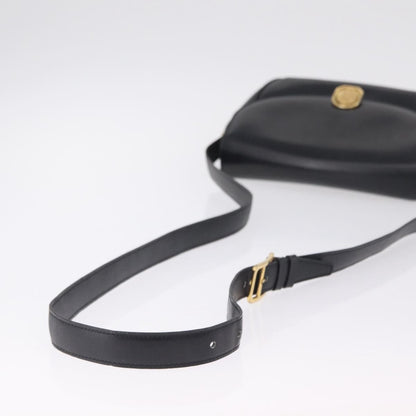 Celine Shoulder Leather, Black, Leather, Shoulder Bag