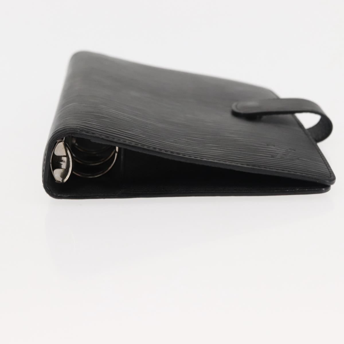 Louis Vuitton Agenda Cover Epi Leather, Black, Leather, Wallet