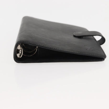 Louis Vuitton Agenda Cover Epi Leather, Black, Leather, Wallet