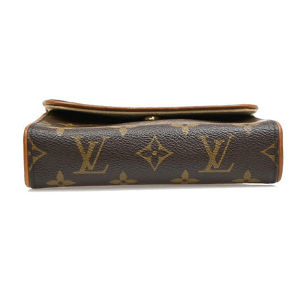 Louis Vuitton Florentine Pochette Damier, Brown, Canvas, Clutch
