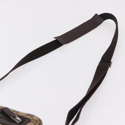 Gucci Double Front Pocket GG Canvas, Beige, Canvas, Crossbody Bag