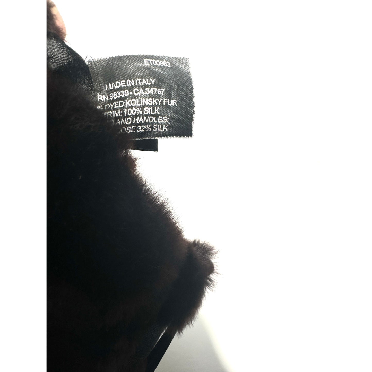 PRADA Kolinsky Fur Mini Bag Black