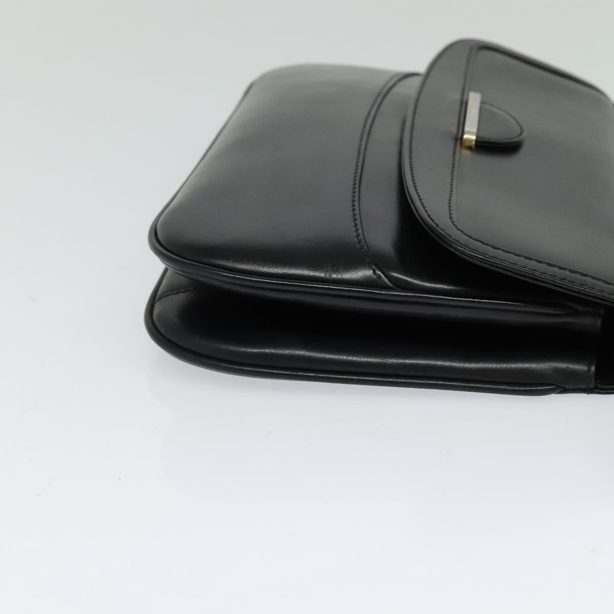 Bally Vintage Leather, Black, Leather, Shoulder Bag