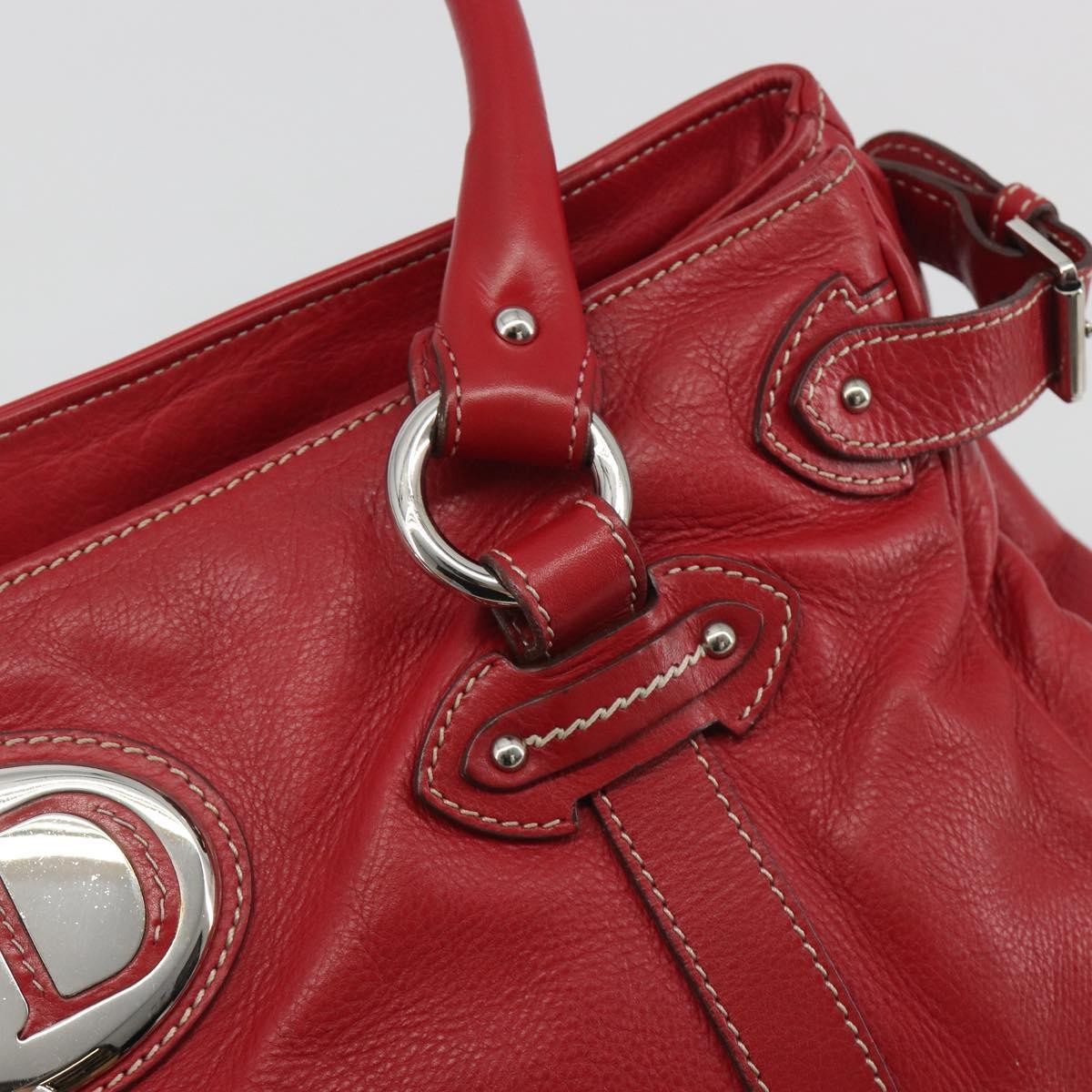 Christian Dior CD Shoulder bag Leather, Red, Leather, Shoulder Bag