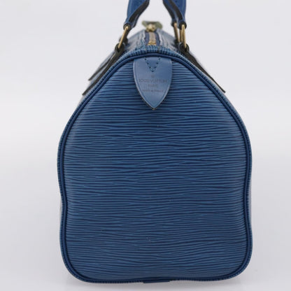 Louis Vuitton Speedy Epi Leather, Blue, Leather, Handbag