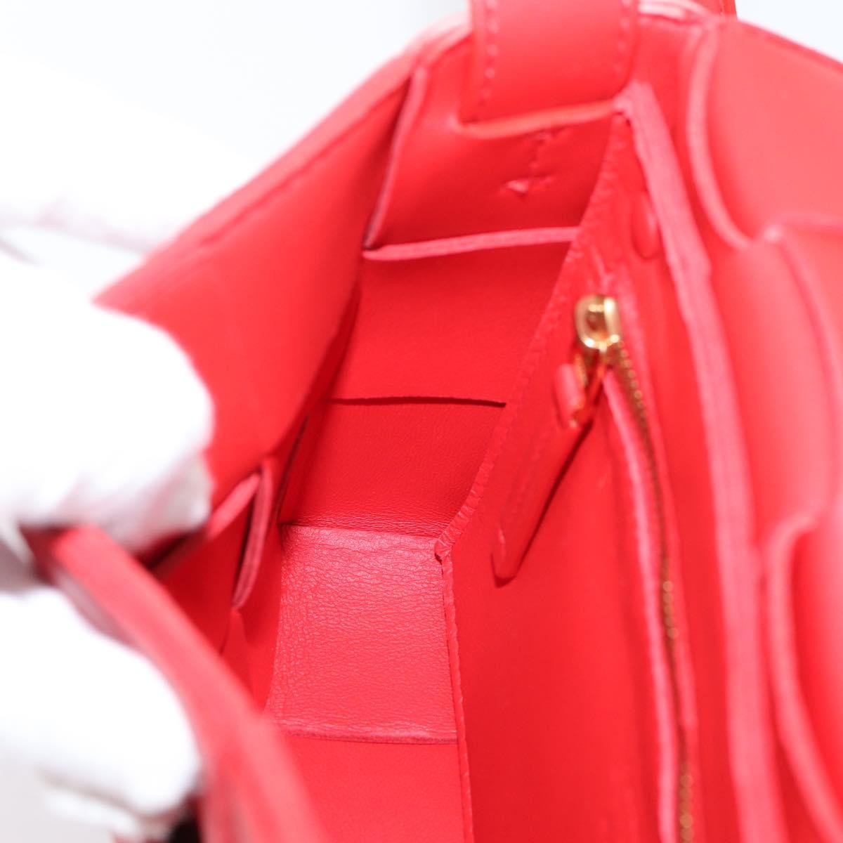 Bottega Veneta Cassette Maxi Intrecciato Leather, Red, Leather, Crossbody Bag